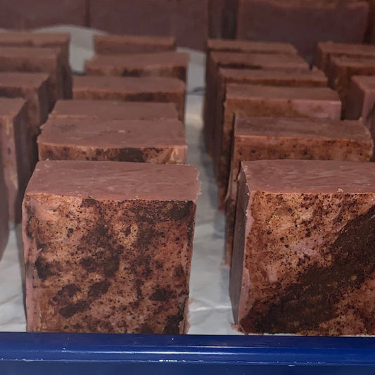 Organic Guest Size Bar with Cinnamon, Orange and Clove essential oils.