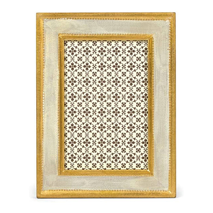 Decorative frame with a geometric pattern on a white background