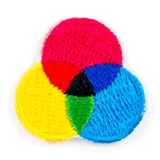 Cmyk Embroidered Sticker Patch