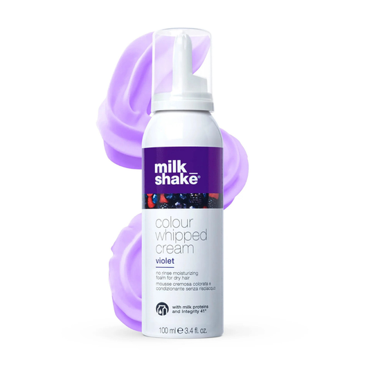 milk_shake Colour Whipped Cream Violet bottle with purple cream swirl on a white background