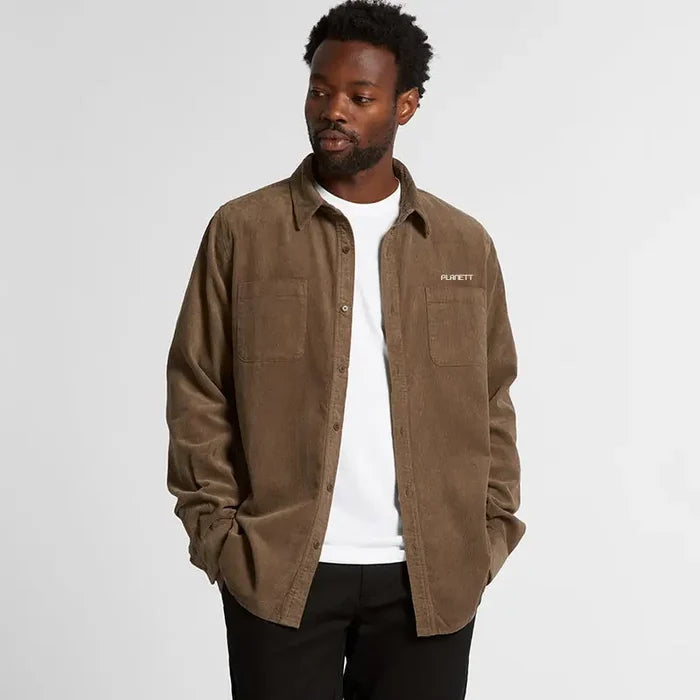 Mens Shirts 5419-Walnut Corduroy Shirt