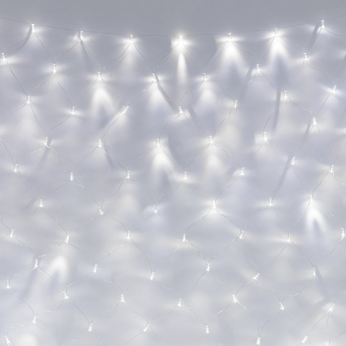 Core Connect 6m x 2m 420 White Connectable Net Lights Clear Cable