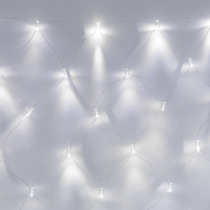 Core Connect 6m x 2m 420 White Connectable Net Lights Clear Cable