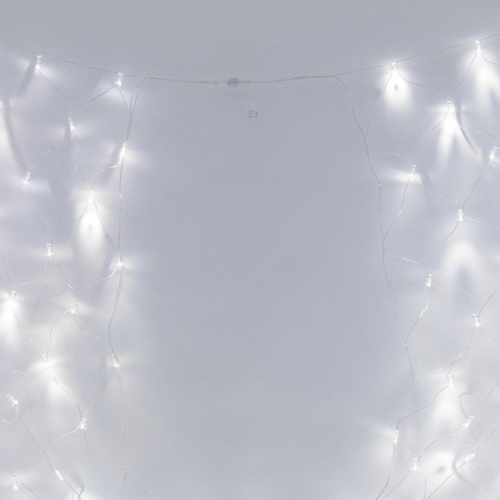 Core Connect 6m x 2m 420 White Connectable Net Lights Clear Cable