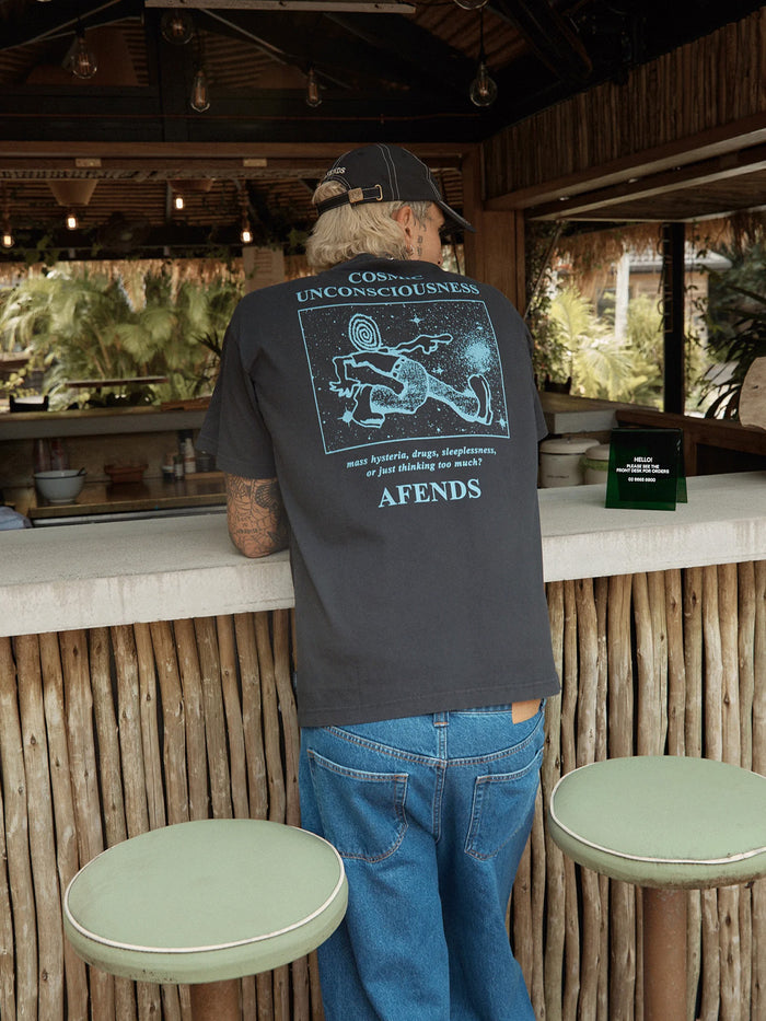Cosmic Con - Recycled Heavy Weight Boxy Fit Tee | Stone Black-Image 2