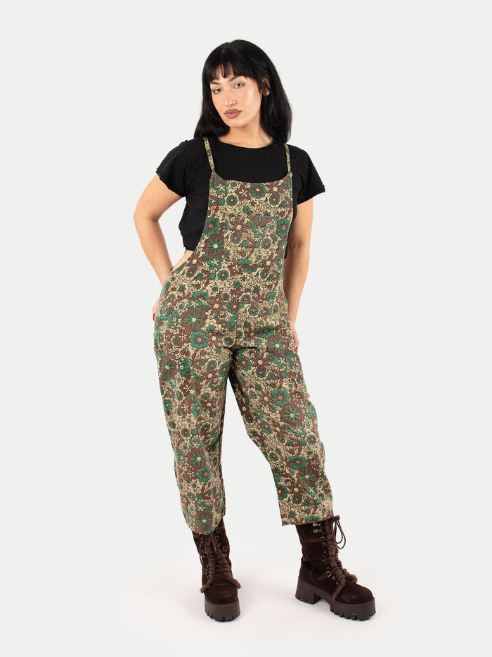 Cotton Flower Overalls | Purple-Image 1