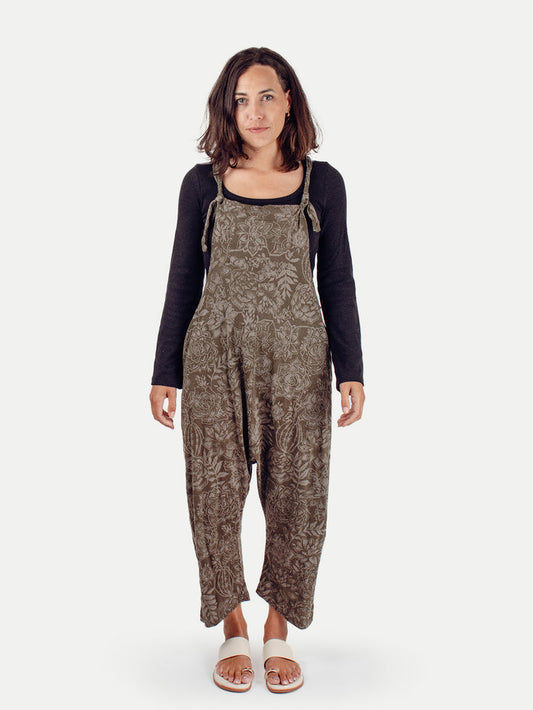 Cotton Jersey Overalls | Grey-Image 1