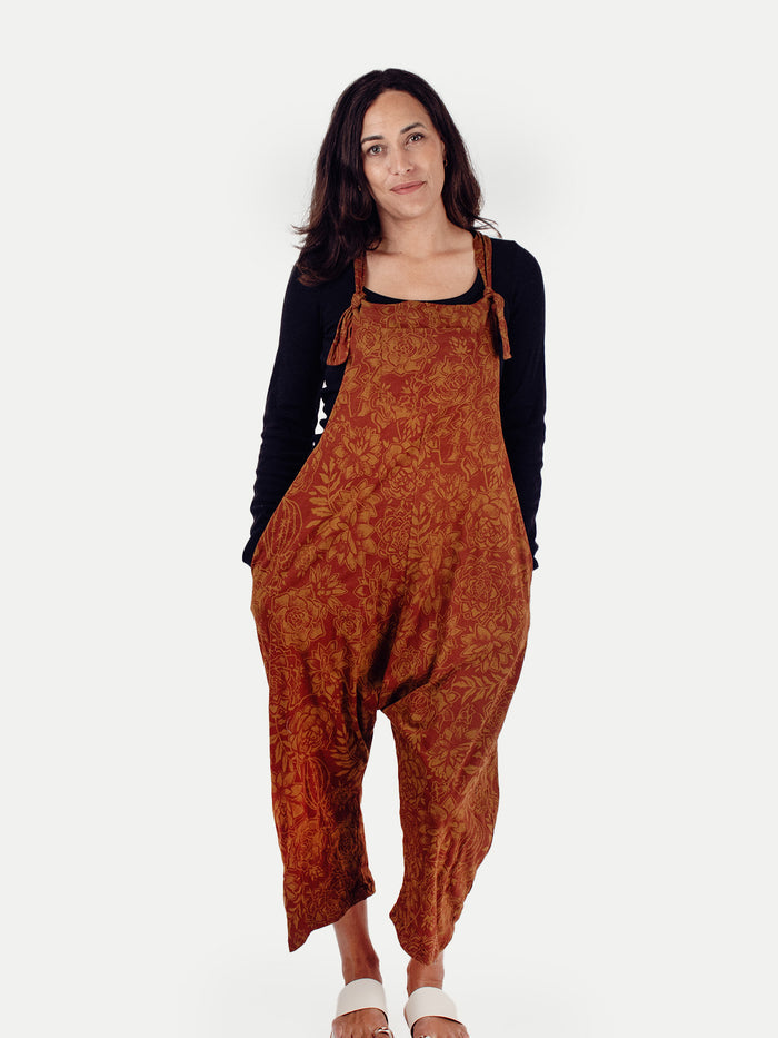 Cotton Jersey Overalls | Rust-Image 1