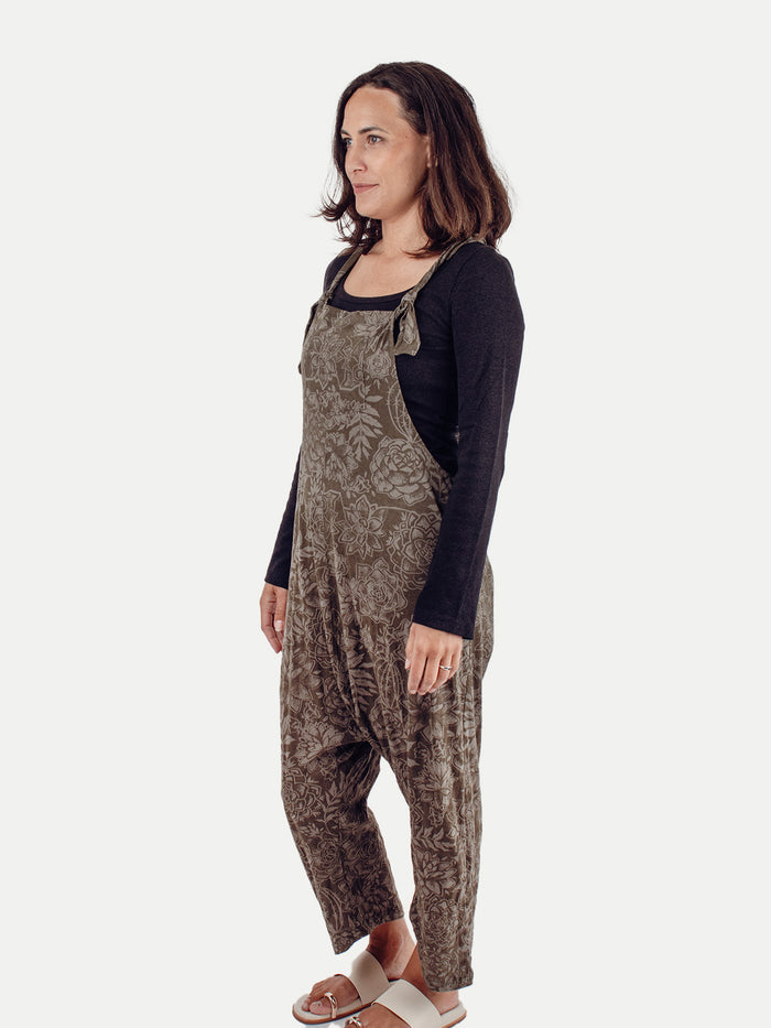 Cotton Jersey Overalls | Grey-Image 2