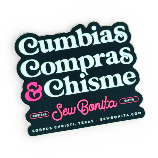 Cumbias, Compras and Chisme Sticker