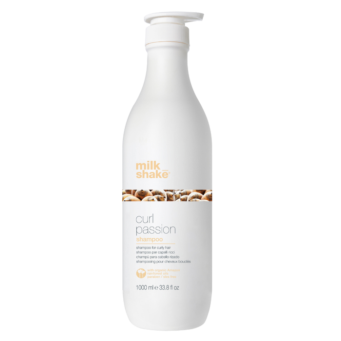 White shampoo bottle with milk_shake  branding on a white background