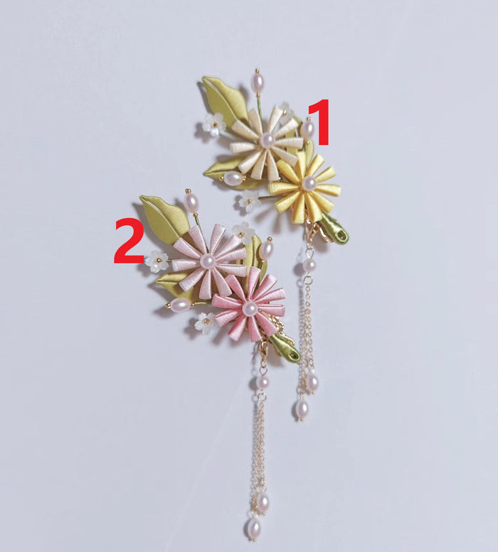 Daisy Handmade Hairclip - Silk Hairclip(Chanhua)