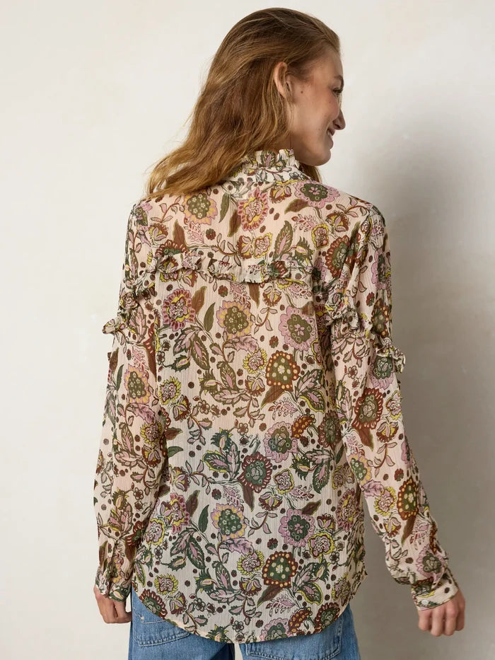Darla Sheer Blouse - Pod Floral Mauve-view 4