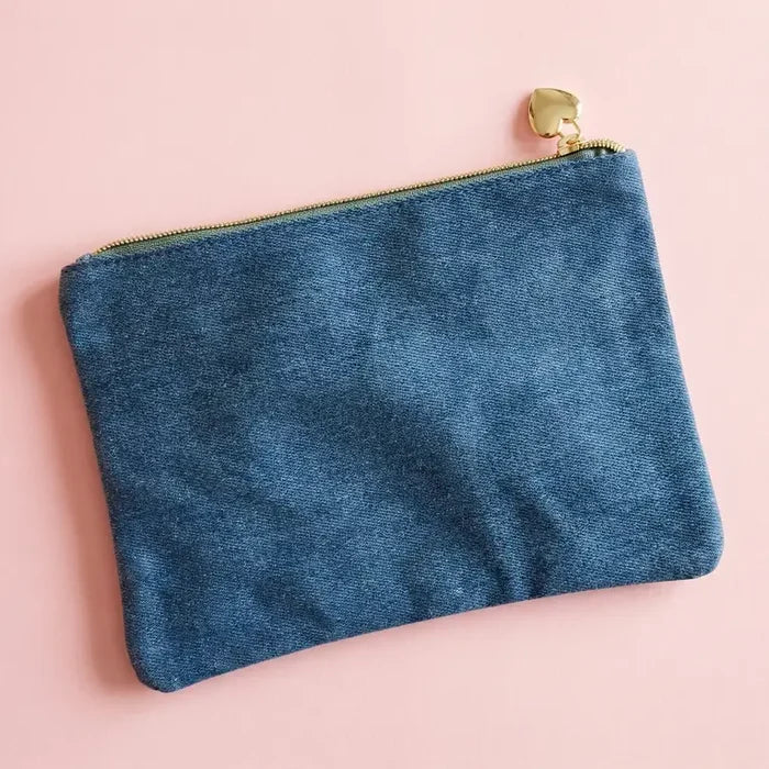 Denim + Bows - Bella: Medium Zipper Pouch
