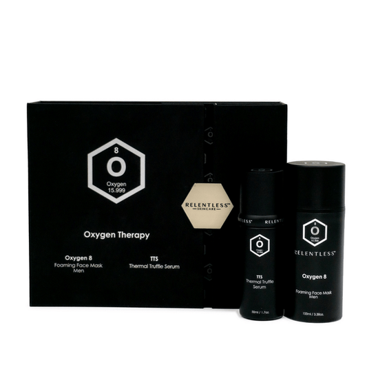 DISCONTINUED - Men's Duo Skincare Set - Oxygen 8 Foaming Mask + Bio Serum | Relentless Skincare