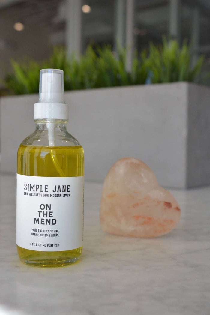 DISCONTINUED -On The Mend CBD Massage Oil - 4oz | Simple Jane
