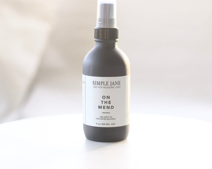 DISCONTINUED -On The Mend CBD Massage Oil - 4oz | Simple Jane