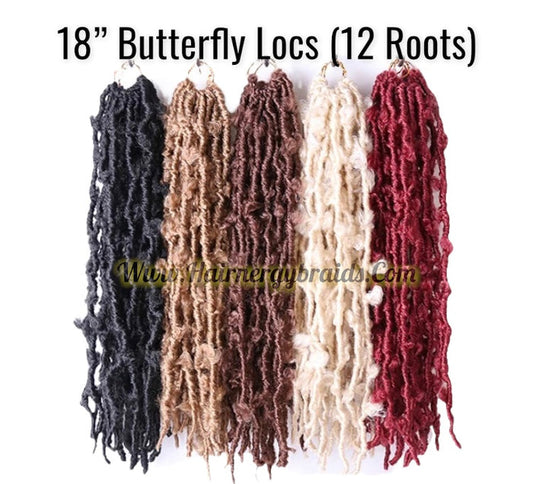 Distressed butterfly locs Dread Locks Crochet Braiding Hair Extension  18''