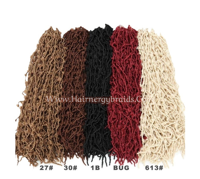 Distressed butterfly locs Dread Locks Crochet Braiding Hair Extension  18''