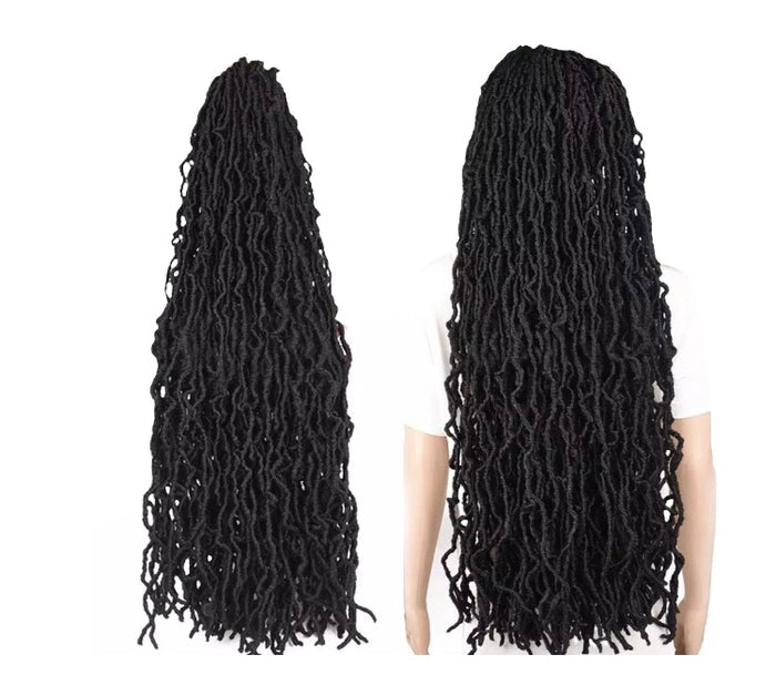Distressed butterfly locs Dread Locks Crochet Braiding Hair Extension  36''