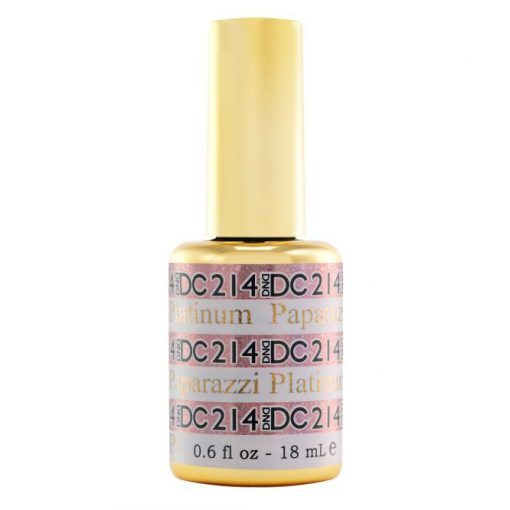 DND DC Platinum - Soak off Gel in Glitter Metallic Effect - #214 Paparazzi