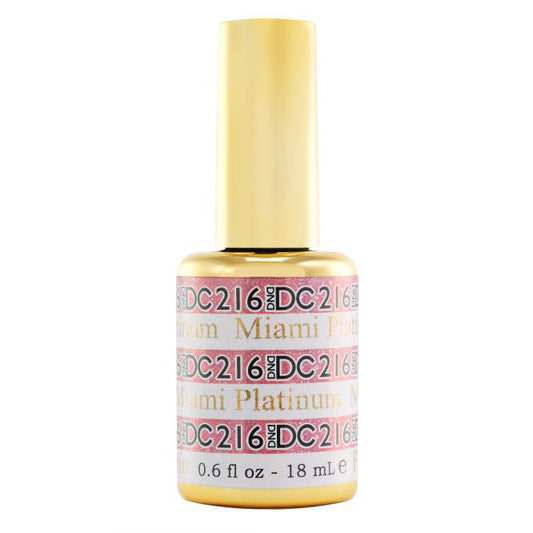 DND DC Platinum - Soak off Gel in Glitter Metallic Effect - #216 Miami
