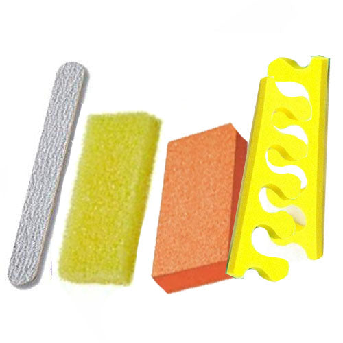 DND Disposable Pedicure Kit | Sanitary & Ready To Use - 10 kits (Yellow Pumice)