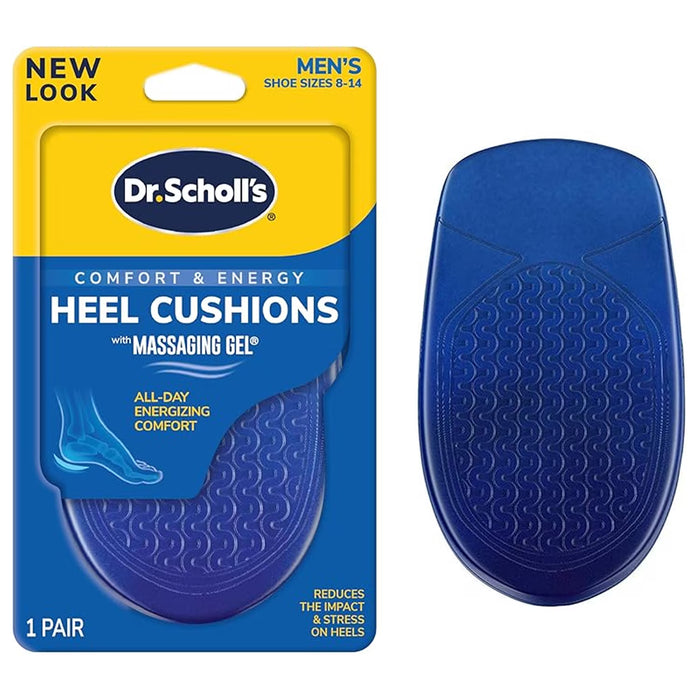 Dr. Scholl’s Comfort Heel Cushions with Massaging Gel for Men Size 8 to 13 1 Pair - 12 Pack