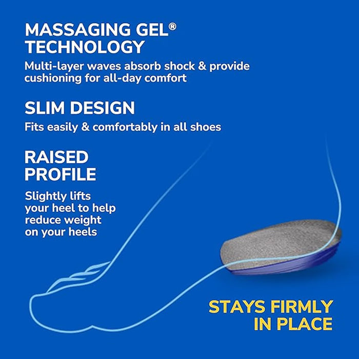 Dr. Scholl’s Comfort Heel Cushions with Massaging Gel for Men Size 8 to 13 1 Pair - 12 Pack