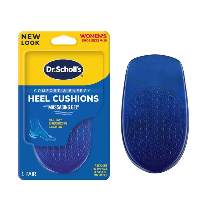 Dr. Scholl’s Comfort Heel Cushions with Massaging Gel for Women Size 6 to 10 1 Pair - 12 Pack