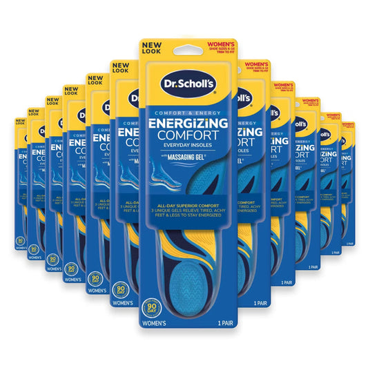 Dr. Scholl’s Energizing Comfort with Massaging Gel Insoles for Women 6 to 10 - 12 Pack