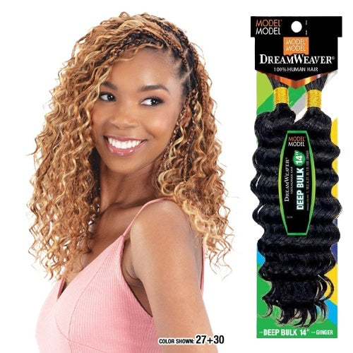 DreamWeaver 100% Human Hair Braids DEEP BULK 14"- 18" by MODEL MODEL