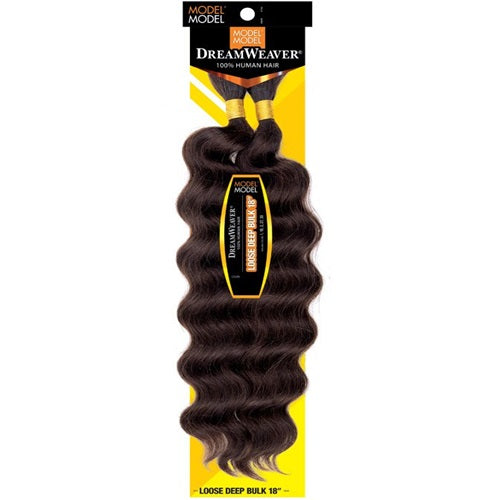 DreamWeaver 100% Human Hair Braids LOOSE DEEP BULK 18" by MODEL MODEL