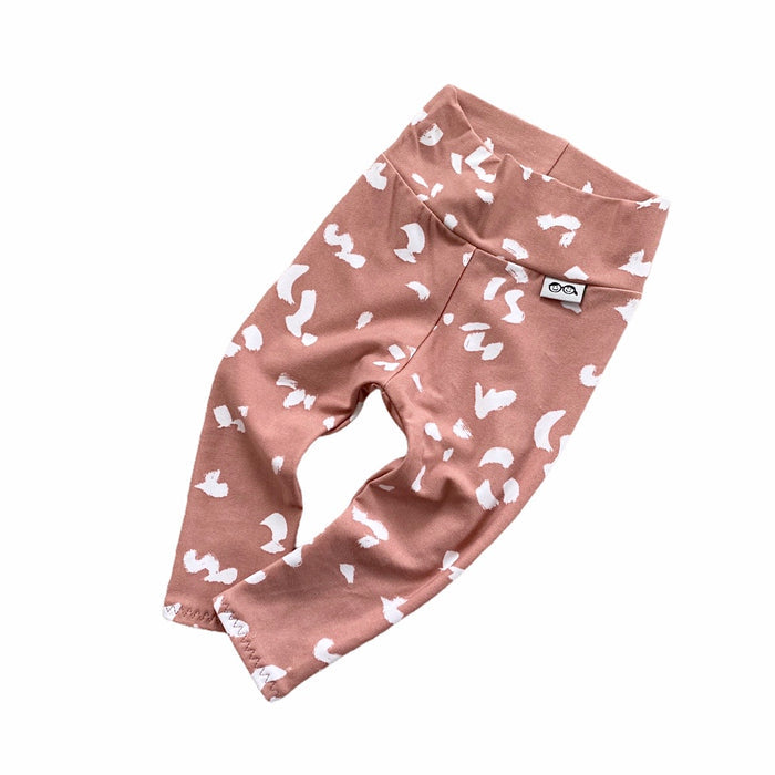 Dusty Mauve Spaced Cheetah Spot Leggings and/or Beanie Knot Hat