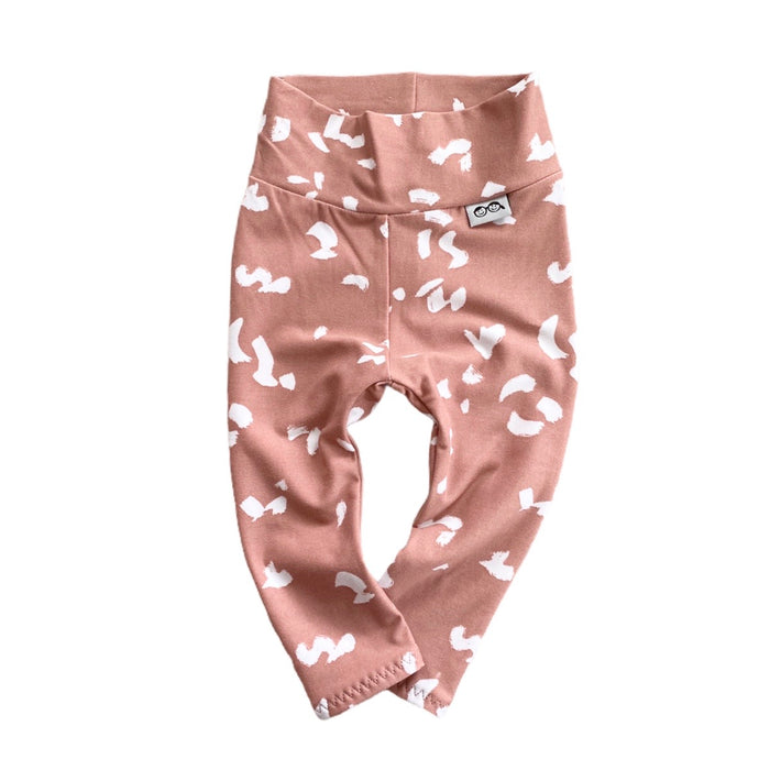 Dusty Mauve Spaced Cheetah Spot Leggings and/or Beanie Knot Hat