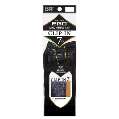 EGO 100% Human Hair Straight Clip-In 7 PCS 10"-22" by MODEL MODEL