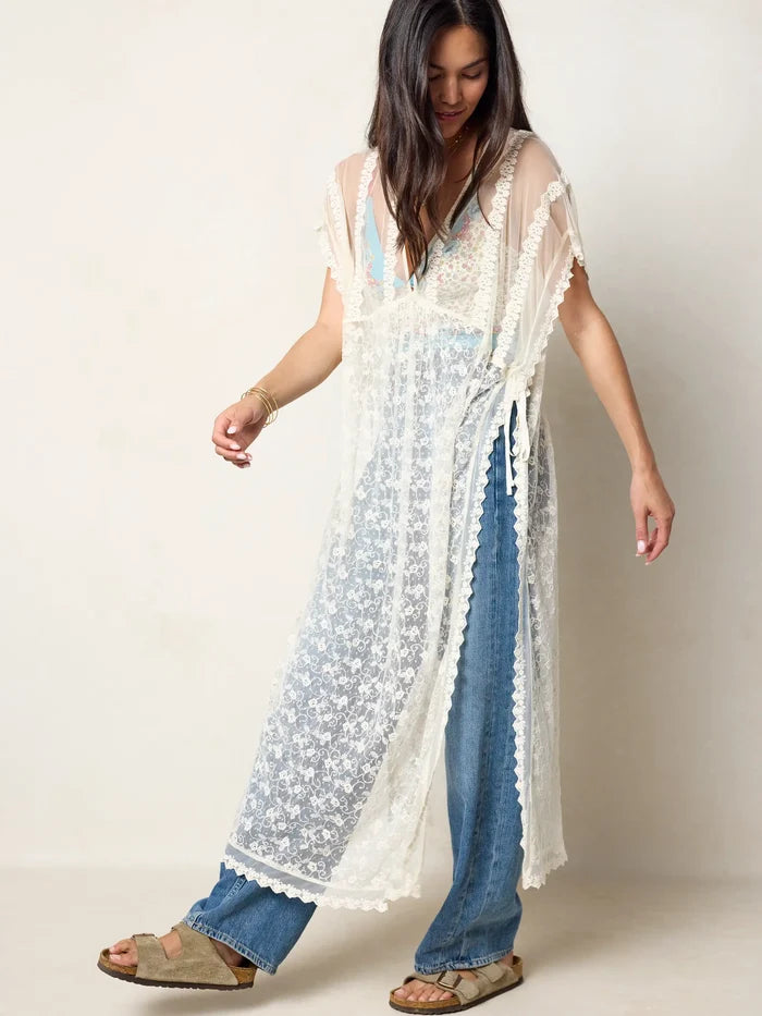 Eleanor Kimono - Ivory-view 5