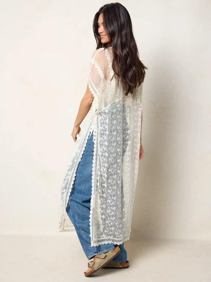 Eleanor Kimono - Ivory-view 7