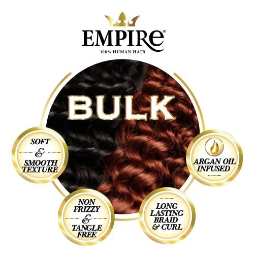 EMPIRE 100% Human Hair Braids - Deep Bulk 18" by SENSATIONNEL