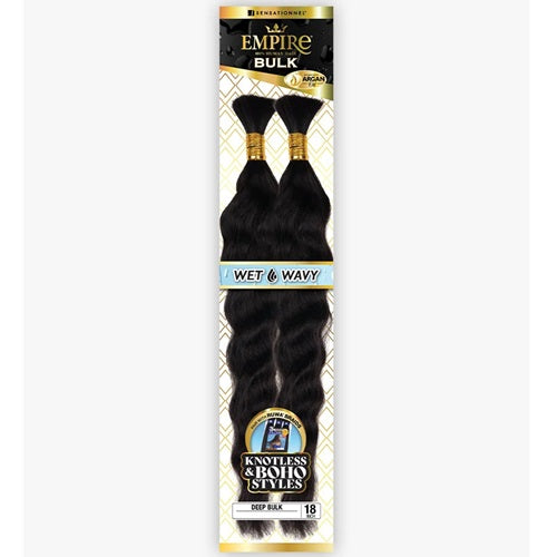 EMPIRE 100% Human Hair Braids - WET & WAVY Deep Bulk 18" by SENSATIONNEL