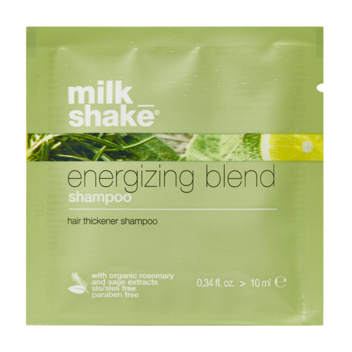 milk_shake Energizing Blend shampoo packet on a white background