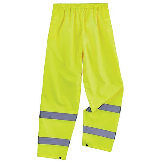 Ergodyne Glowear 8916 Lightweight Hi-Vis, Class E, Rain Pants, Small, Lime