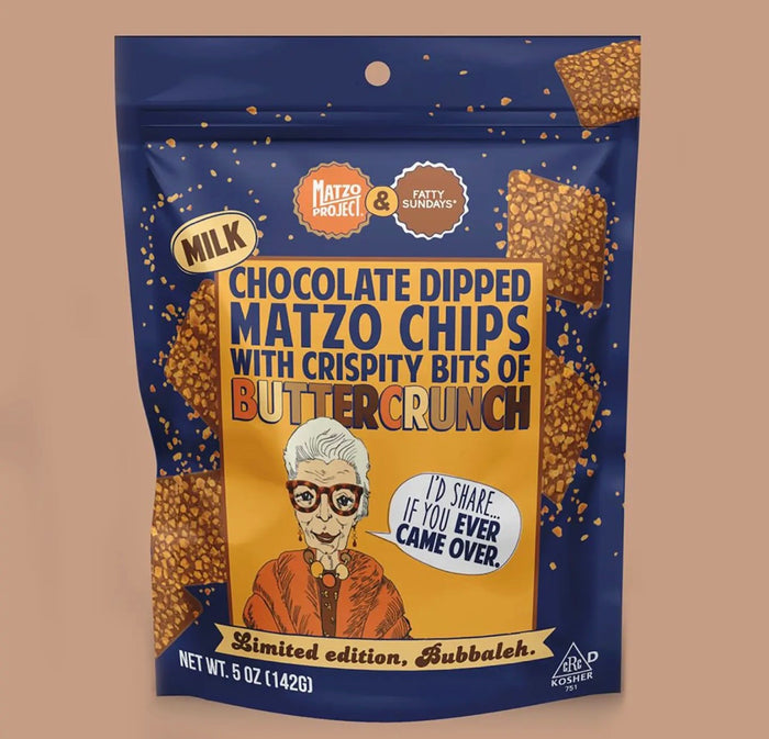 Fatty Sundays Chocolate Covered Matzo Chips - Butter Crunch