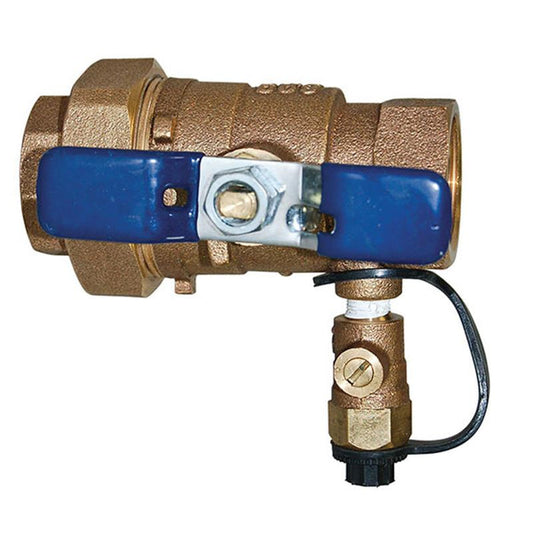 Febco LF622UFT 1" IPS Union Ball Valve QT Tapped For Test Cock