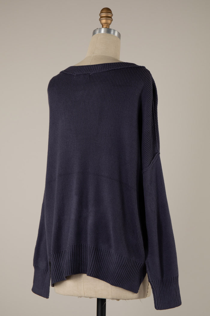 Flag Crochet Knit Sweater Top