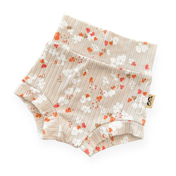 Floral Latte Ribbed Summer Lounge Set