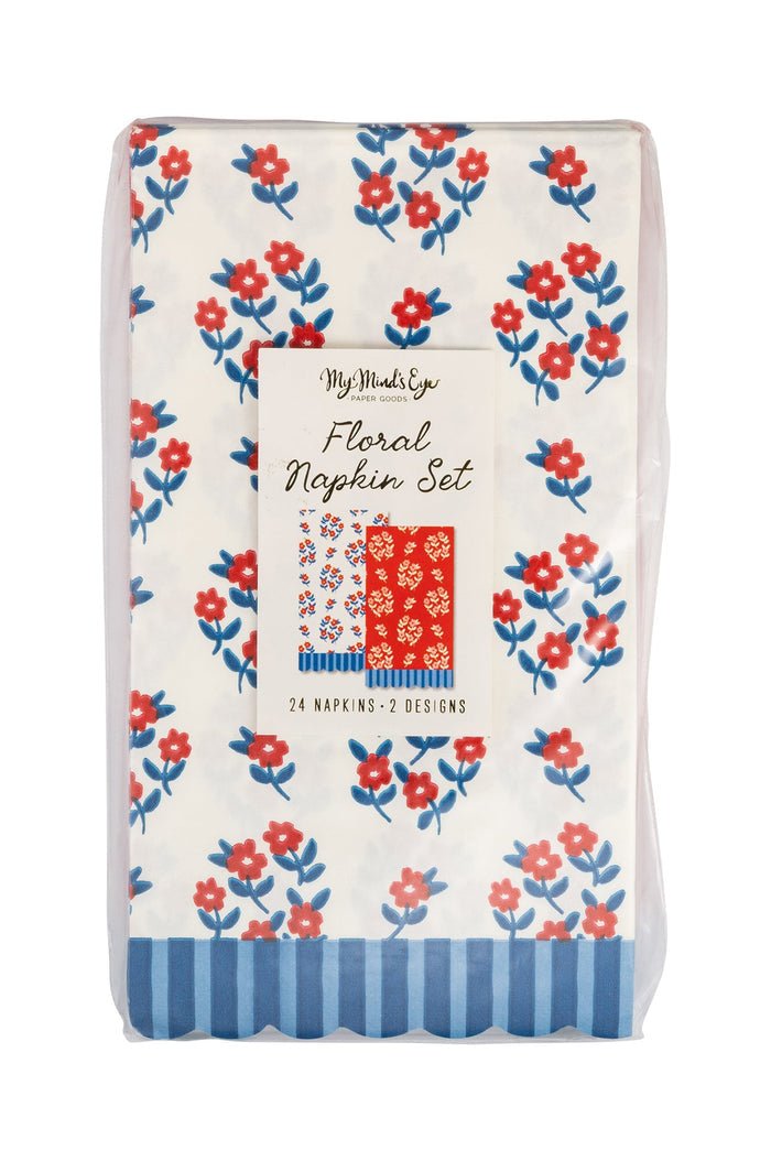 Floral Paper Dinner Napkins