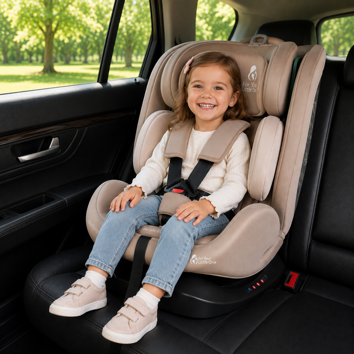 For Your Little One GrowWithMe 0/1/2/3 i-Size Car Seat - Latte Beige (Birth-12 Years)