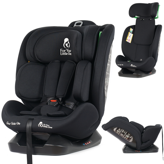 For Your Little One GrowWithMe 0/1/2/3 i-Size Car Seat - Midnight Black (Birth-12 Years)