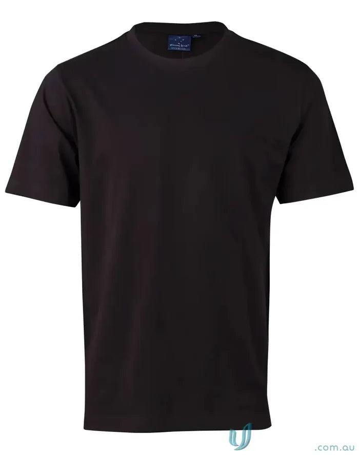 Black short-sleeved combed cotton t-shirt from Full Colour Print Ladies Semi Fit Tee, perfect for workwear and uniforms